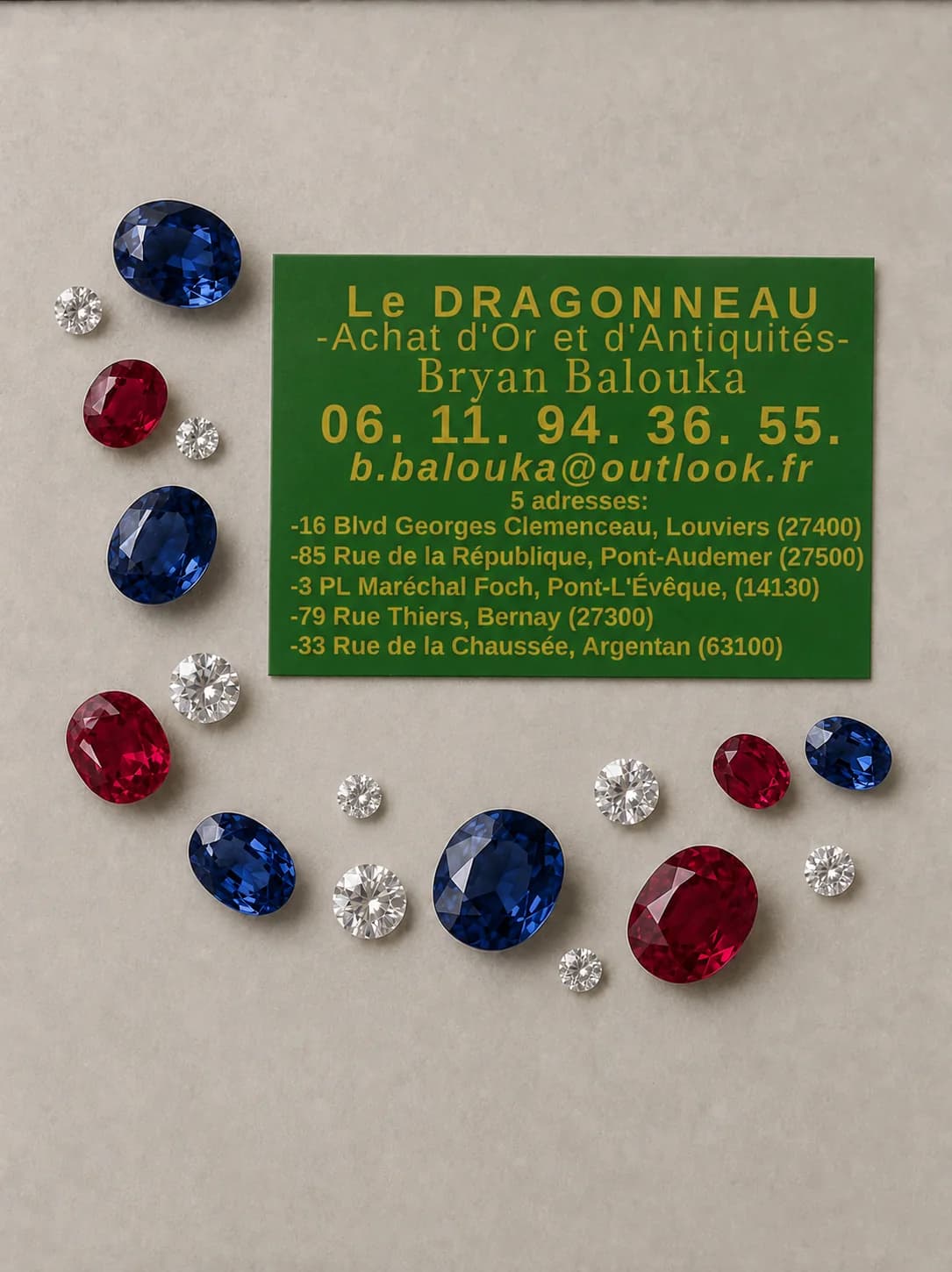 Expertise de bijoux sertis de diamants à Argentan