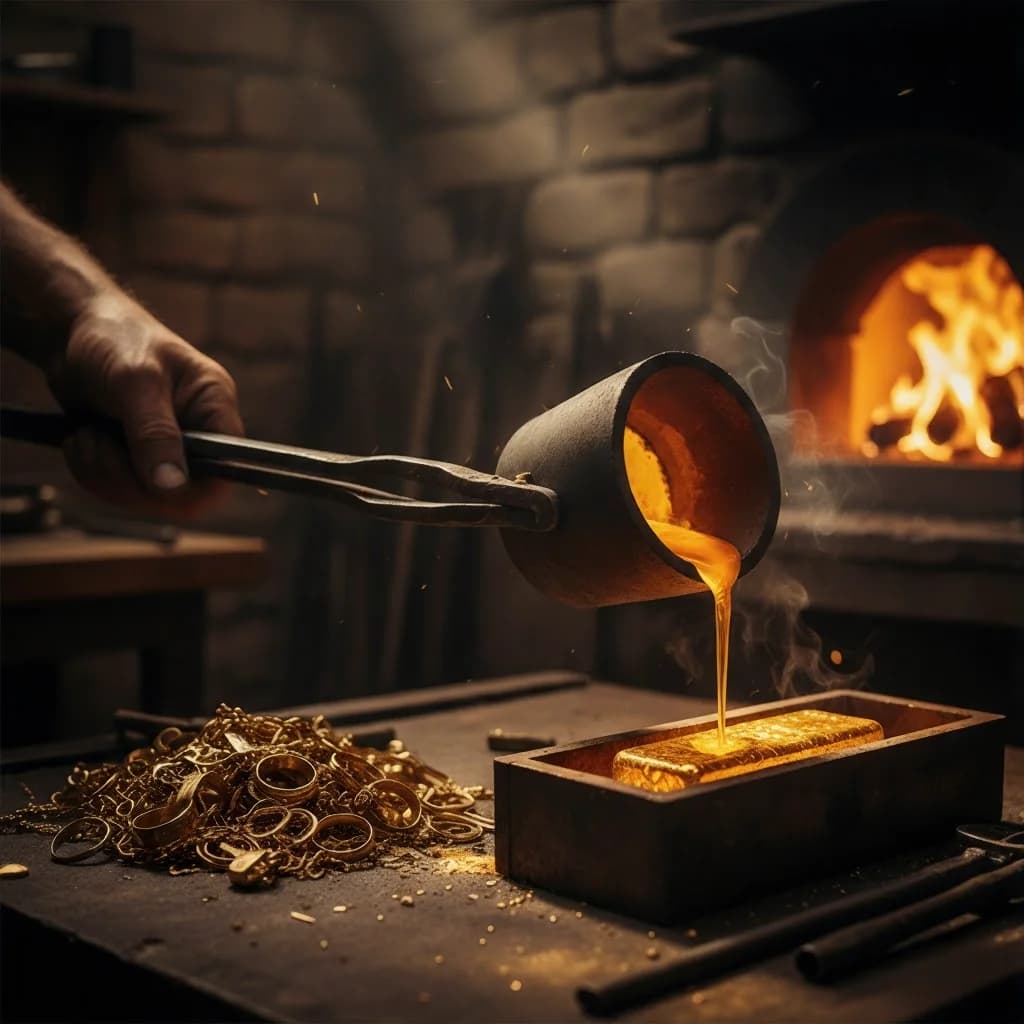 Recyclage des bijoux en or